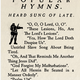 Illustration for article titled Historical Archives: Popular Hymns heard sung of late.
